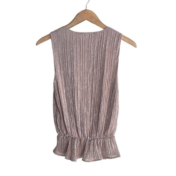 Anine Bing Draped Top Metallic Rose - Picture 3 of 15